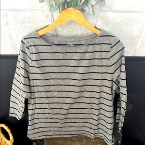 Gray Striped Top